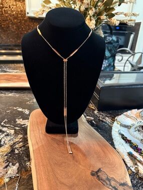 Kendra Scott Rose Gold Lariat Necklace